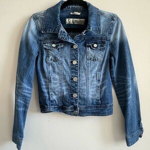 Vintage Faded Denim Jean Jacket